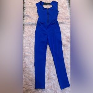 Blue Cut-Out Jumpsuit